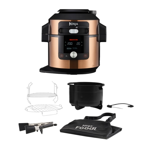 Ninja Deluxe Black & Copper Foodi MAX 15-in-1 SmartLid Multi-Cooker with Smart Cook System 7.5L