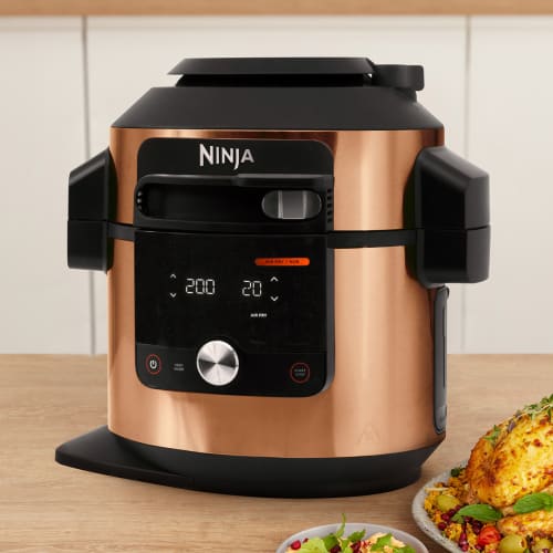 Ninja Deluxe Black & Copper Foodi MAX 15-in-1 SmartLid Multi-Cooker with Smart Cook System 7.5L